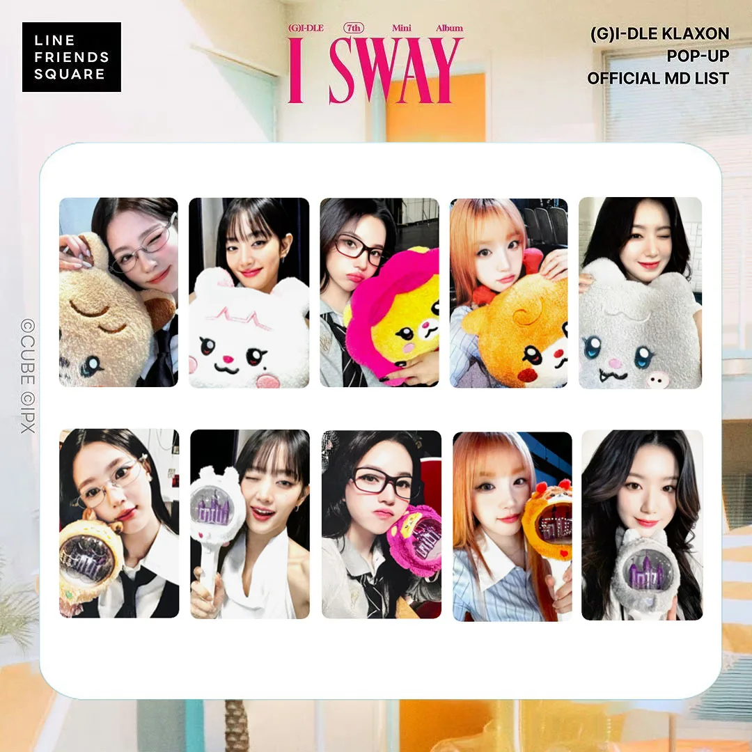 KPOP 5szt (G)I-DLE Album I SWAY Pop Up Photocards YUQI SHUHUA MINNIE Peripheral Paper Card Soyeon Miyeon Fans Collect Cards