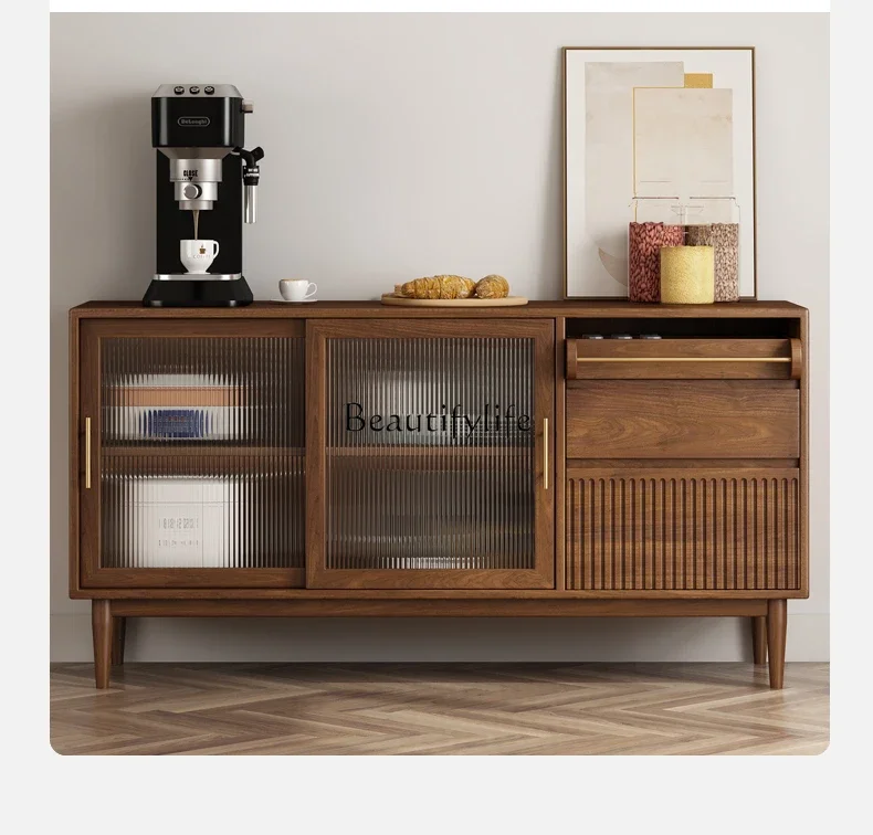 

lWabi Sansan Ash Wood Solid Wood Frame Side Cabinet Nordic Simple Wall Entrance Cabinet