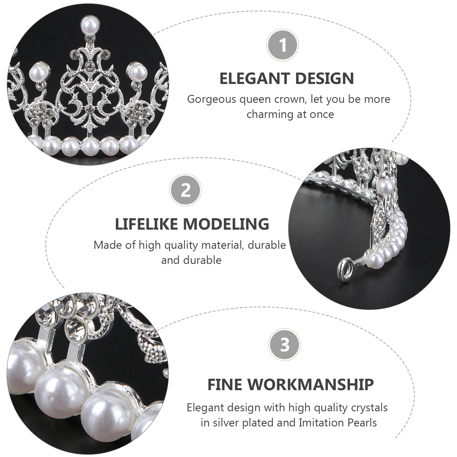 

Cake Mold Crown Elegant Design Crystals Pearls Pageant Topper Wedding Cake Decoration Wedding Decor Accessories