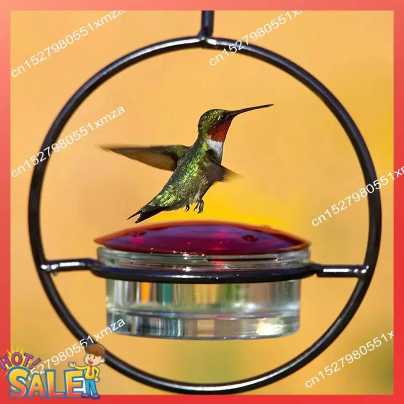 ABCL Beautiful Circular Hanging Bird Feeder, Outdoor Hanging Humming Bird Feeder Ant And Bee Proof (2Pcs) Durable Easy To Use