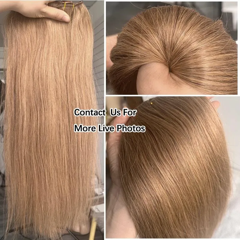 Marrone castagno # 10 clip a testa intera nelle estensioni dei capelli Capelli naturali 8 pezzi Prezzo di liquidazione di buona qualità