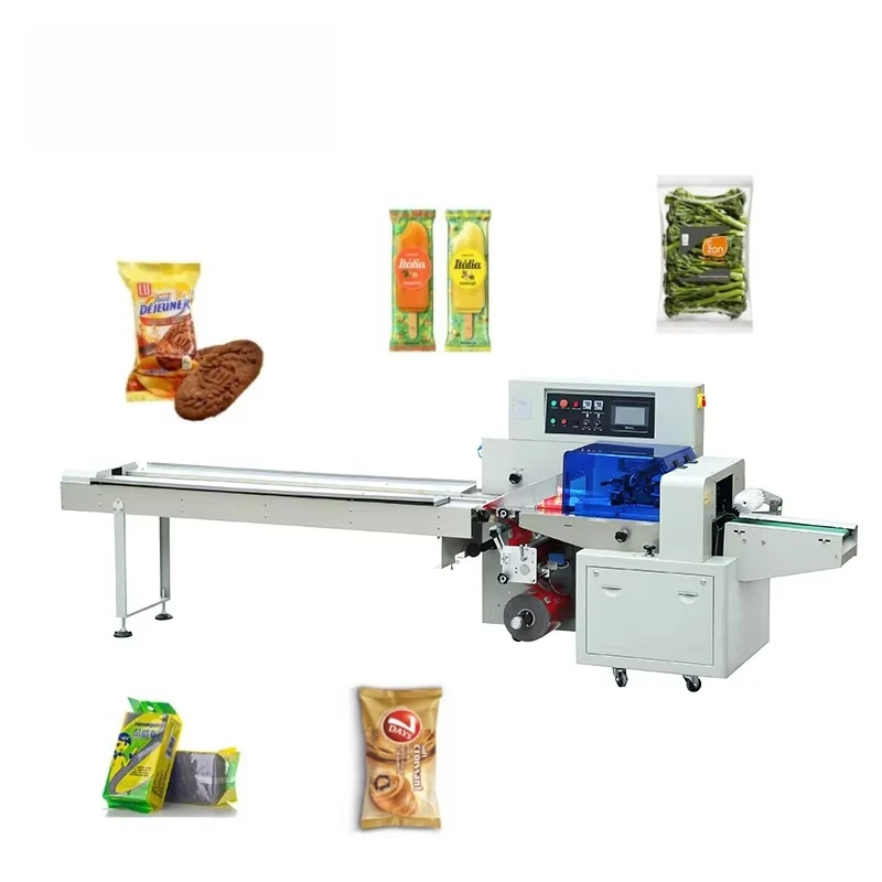 Cup Cake Sandwich Biscuits Muffin Packaging Machine Vegetable Lettuce Salad Wrapping Sealing Packing Machine