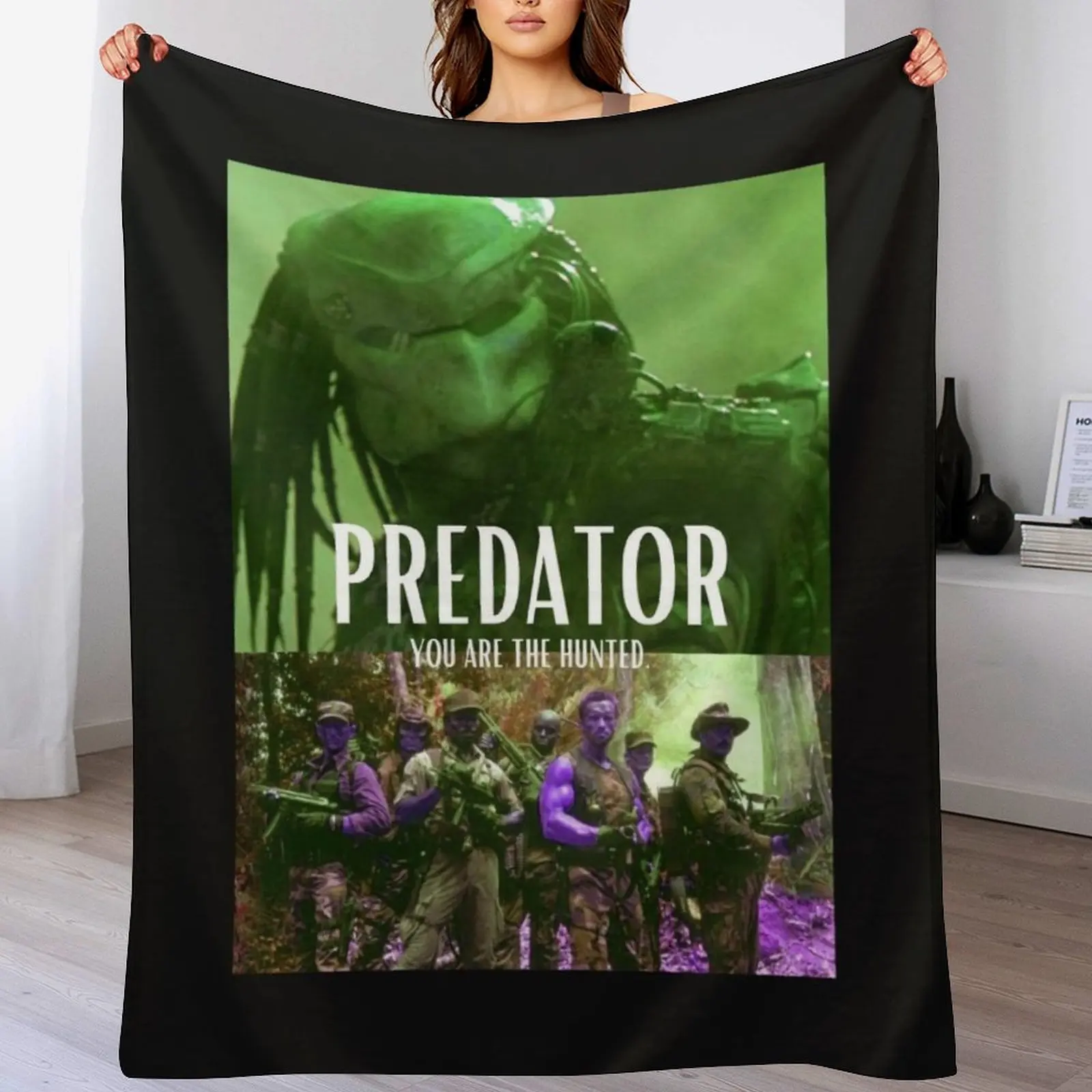 

Predator You are the Hunted Throw Blanket Bed Fashionable Nap Fashion Sofas Soft Big Blankets