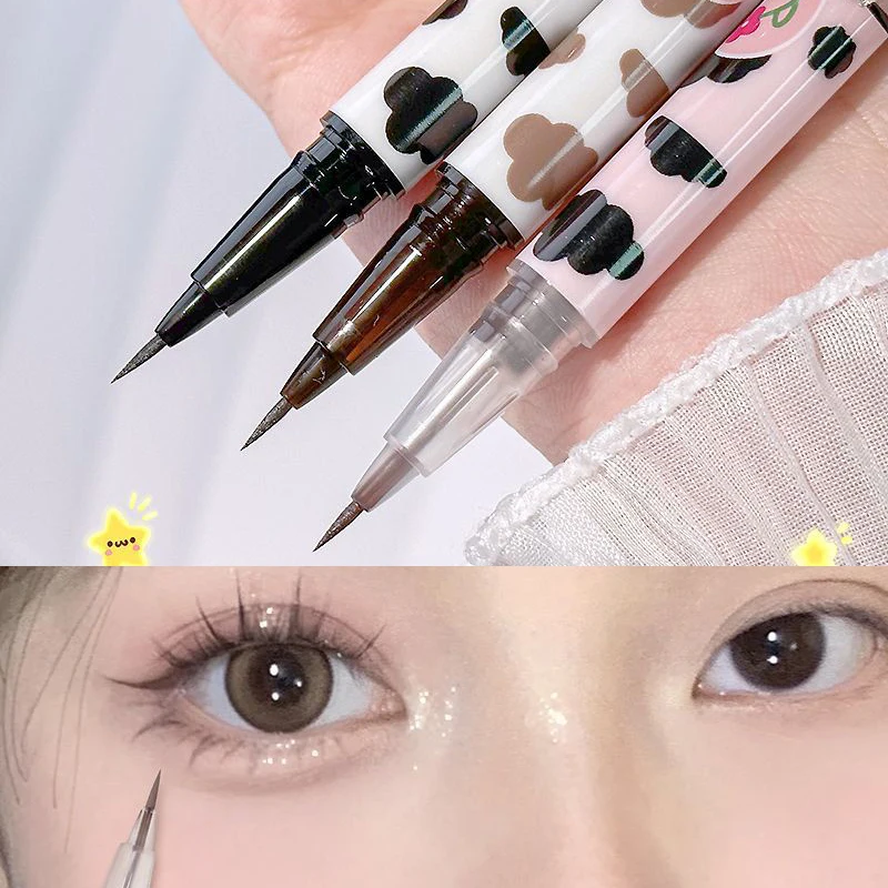 อายไลเนอร์แบบน้ำ Lying Silkworm กันน้ำ แต่งตาโต สวยเรียบเนียน แห้งเร็ว เครื่องสำอางสำหรับผู้หญิง อุปกรณ์เสริมความงาม 3 สี น้ำตาล ใหม่