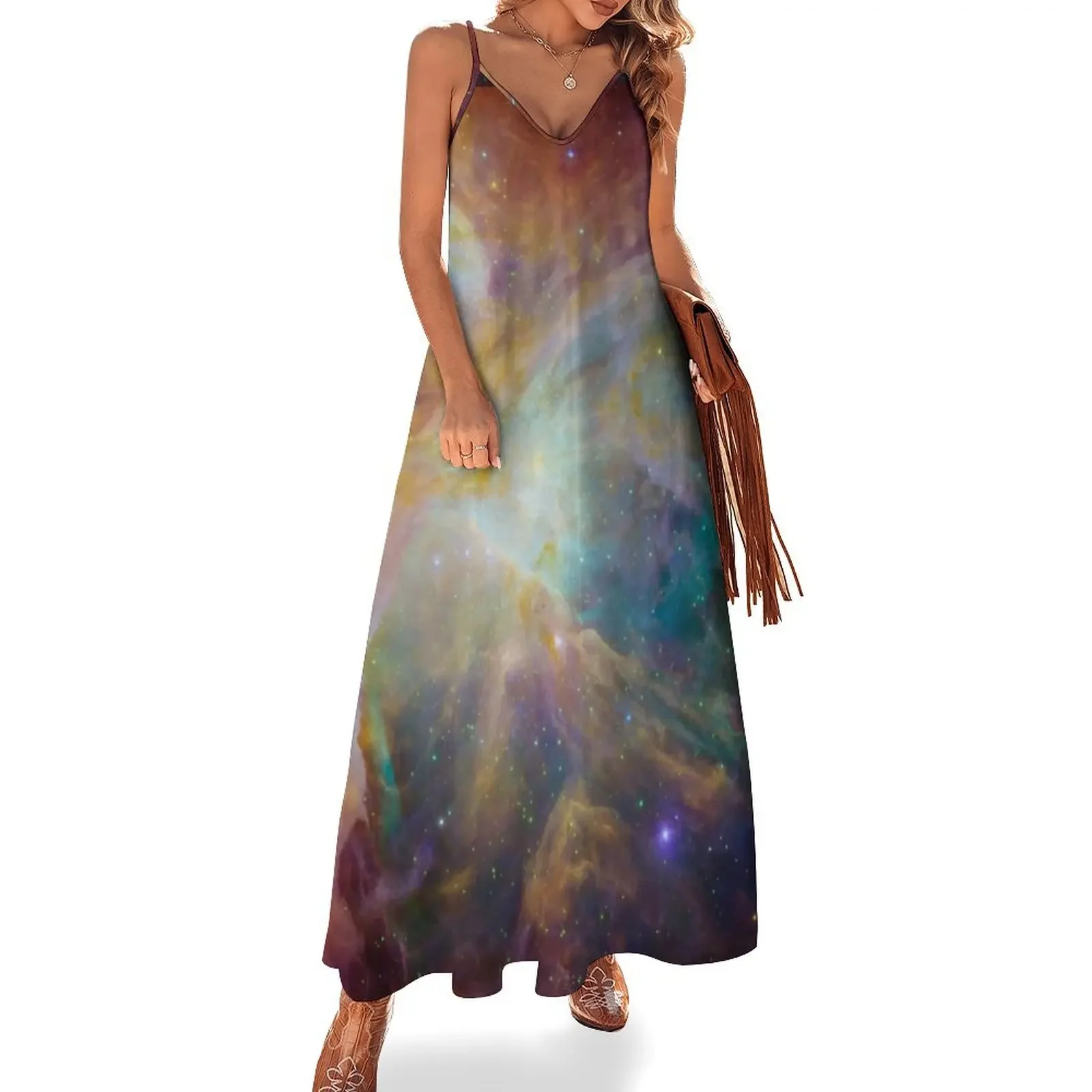 

Rainbow Galaxy Sleeveless Dress ceremony dresses dress women elegant luxury women dresses