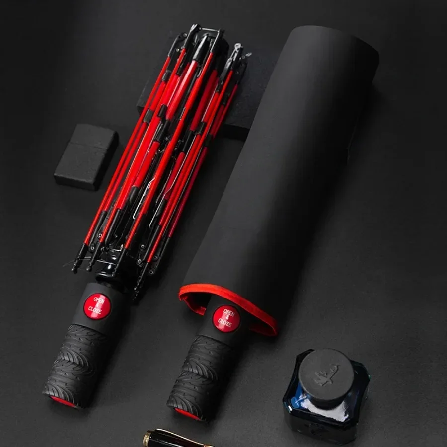 

Automatic Umbrella Windproof Fiber Travel Sunshade UV Protection Umbrella Business Men Folding Umbrella Shade Sunblock