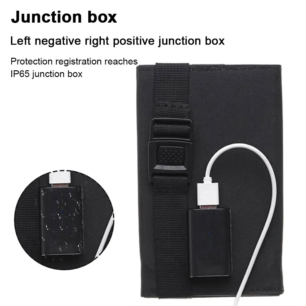 20 واط طوي مجموعة اللوحة الشمسية IP65 مقاوم للماء شاحن بالطاقة الشمسية قابل للطي USB 5 فولت الناتج محطة الطاقة الشمسية للتعتيم خارج الشبكة #5