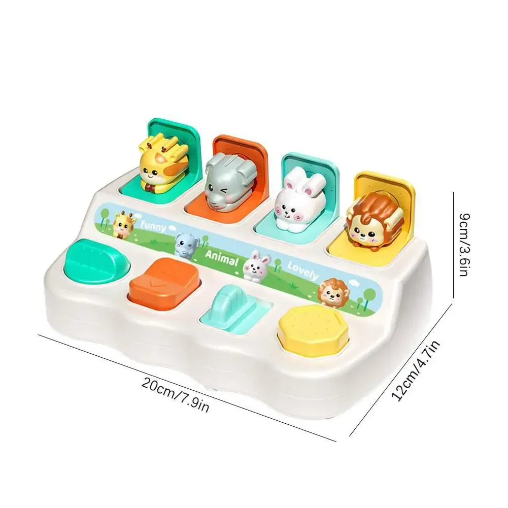 Peekaboo Switch Box Toy For Baby Logic Thinking Color Recognition Press Button Early Educational Sensory Gift
