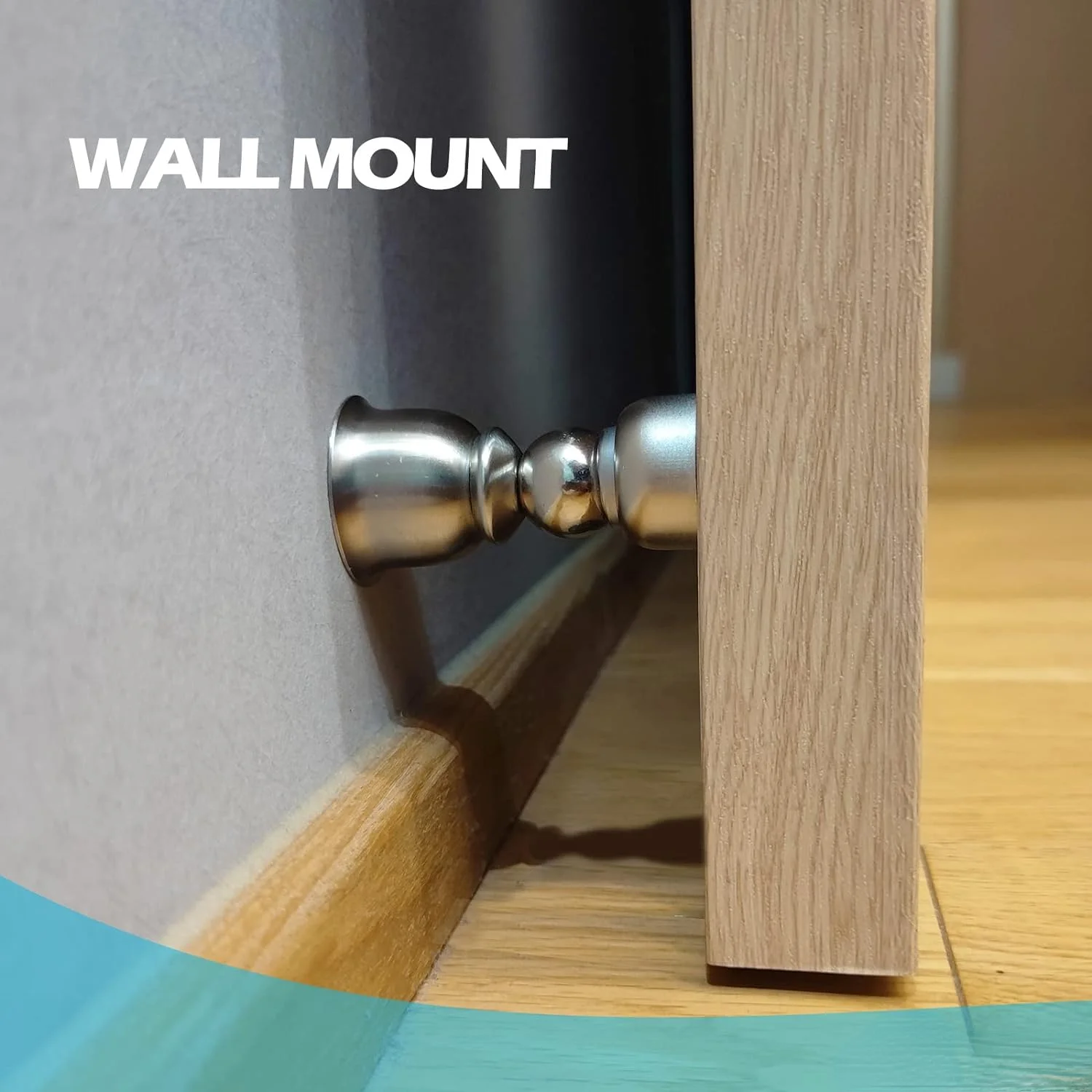 Door Stop -Short, Small  Strong  Door Catch for Hold Door Open, Stainless Steel Made, Anti-Rust, Heavy Duty for Various Door Typ