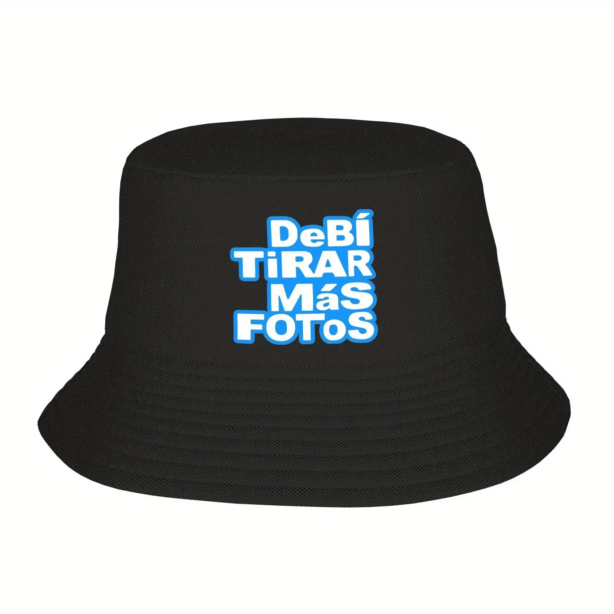New Unisex Bucket Hats Bads Bunnys DTMF Debi Tirar Mas Fotos Spring Headwear Foldable Camping Fishing Fisherman Hat Panamka Gif