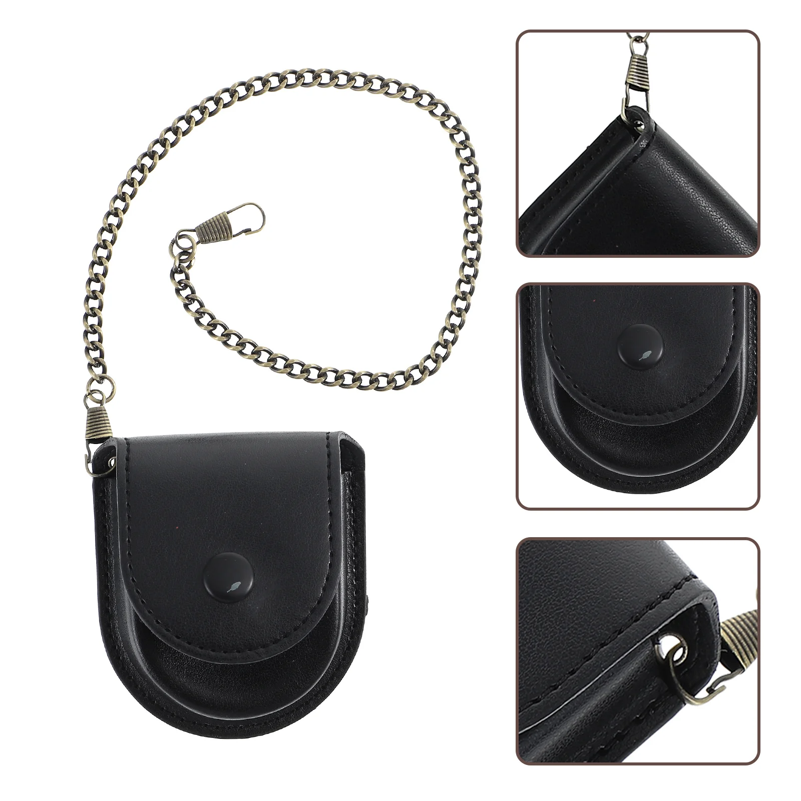 

Pocket Watch Pouch Storage Bag Travel Case for Men Watches Mens PU Sleeve Vintage