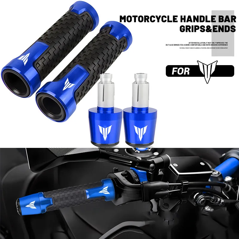 For YAMAHA MT 01 MT03 MT-07 MT 09 MT10 MT15 MT25 MT125 2001-2026 Motorcycle Handlebar Grips Handle grip Ends Plug Slider Caps