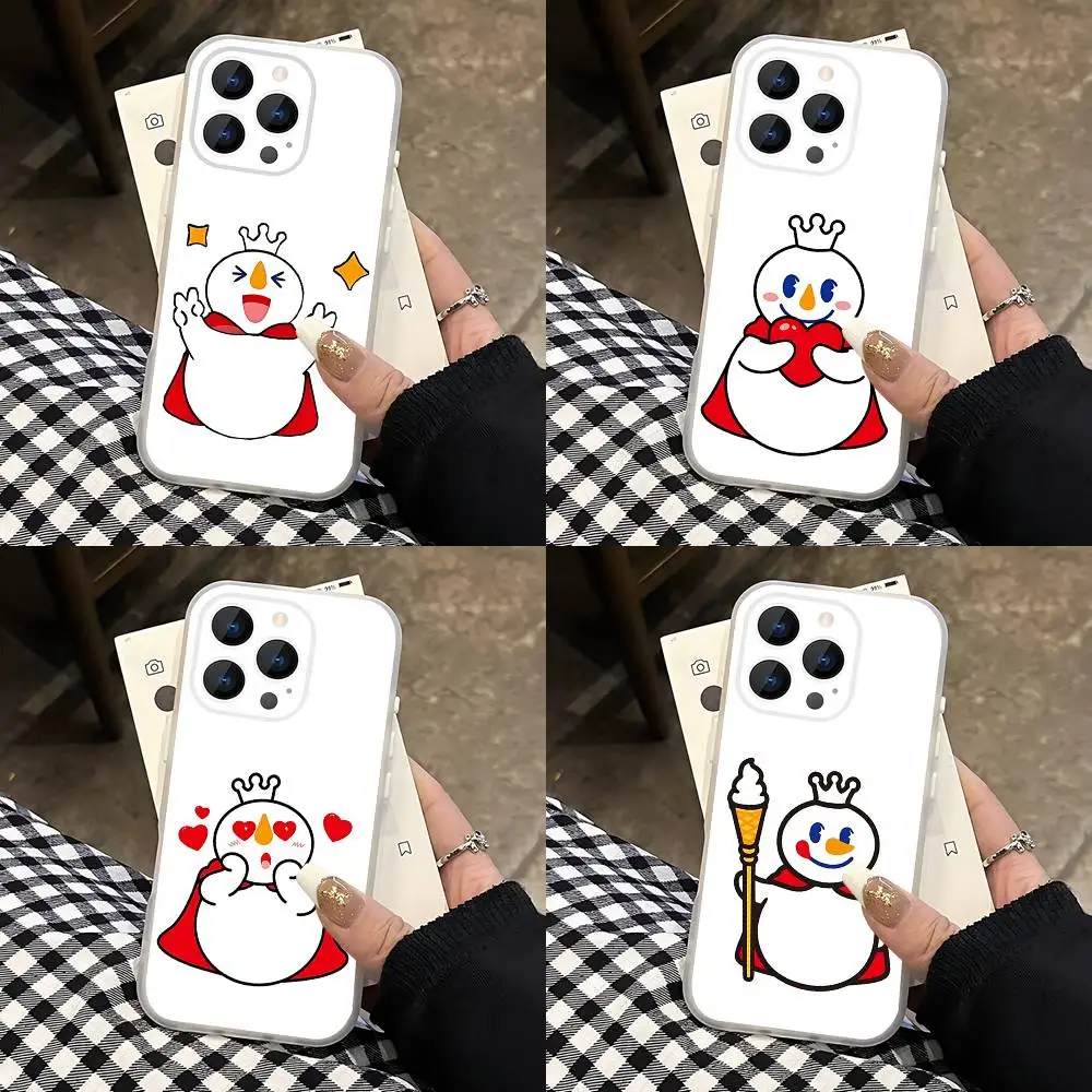 

M-Mixue Snow King CUTE Phone Case For iPhone 17,16,15,14,13,12,11 Pro,Max,Plus,Mini,Air,E Magnetic Magsafe Frosted Transparent