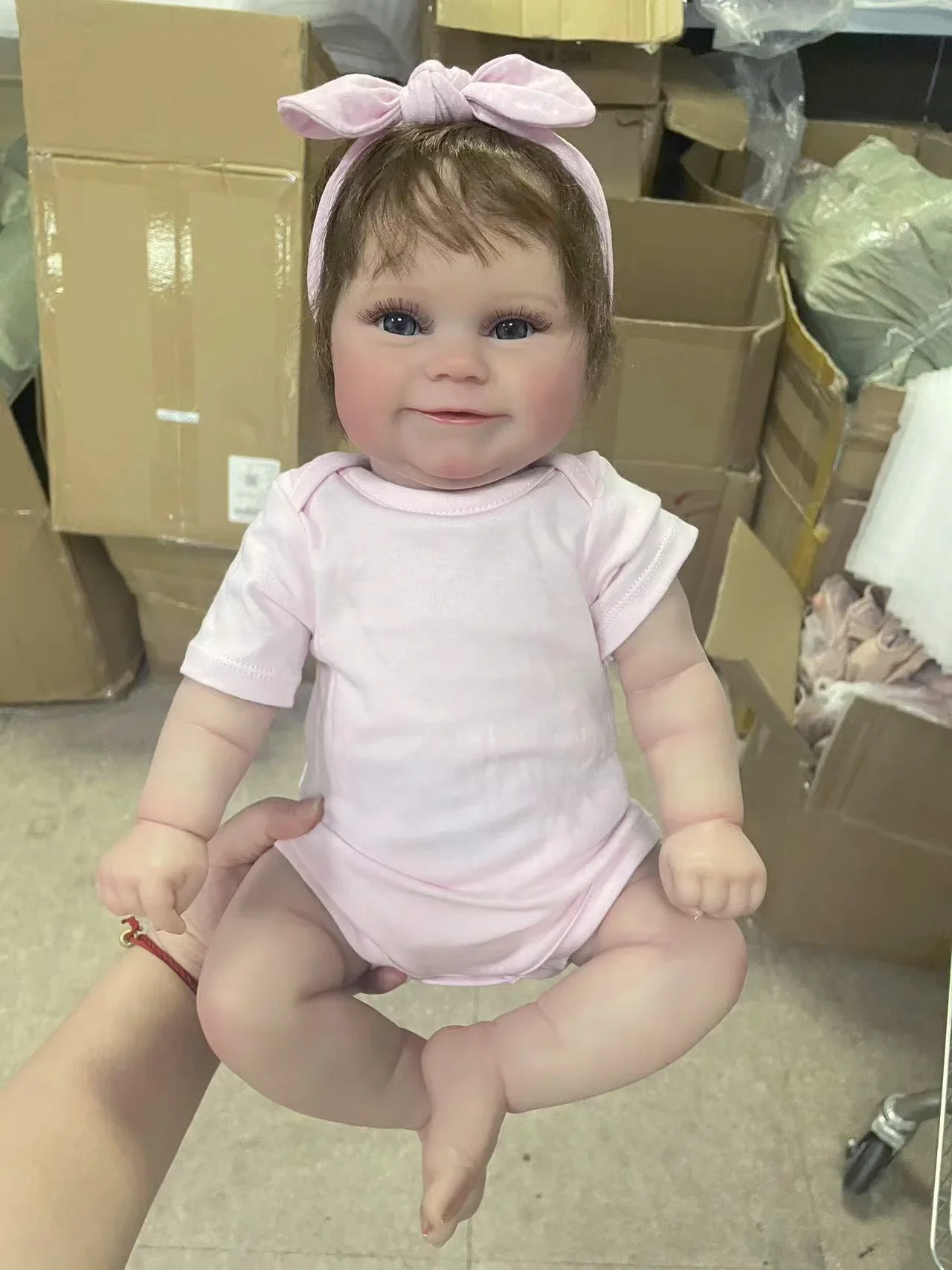 50CM Maddie Reborn Baby Girl Doll Lifelike Real Baby Soft Touch Silicone Reborn Dolls Children's Doll Toy Xmas Gifts