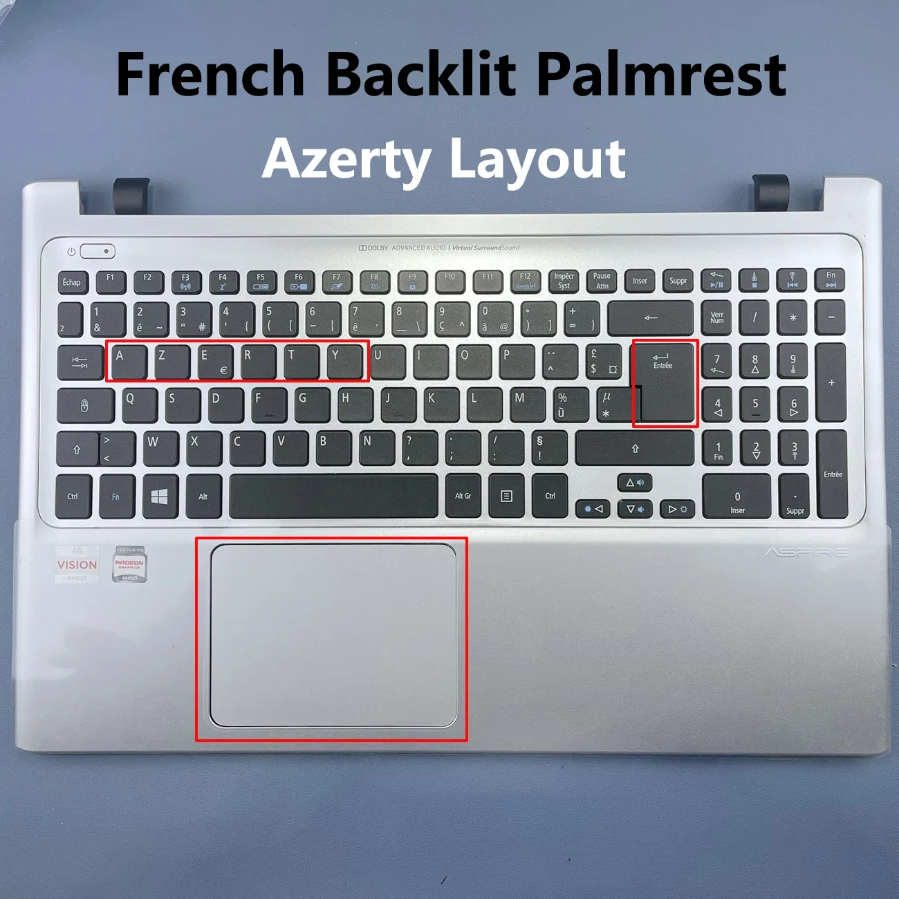 

Французская Azerty-клавиатура с подсветкой для ACER Упор для рук на ноутбук V5-551 Series FR