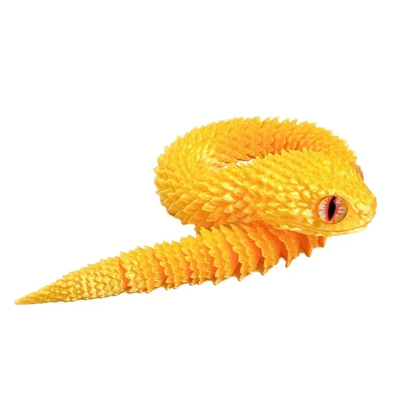 New 30cm 3D Printed Snake Decoration 3D Printed Animals Desk Accessories Room Decor Office Table Funny Snake Year Ornament