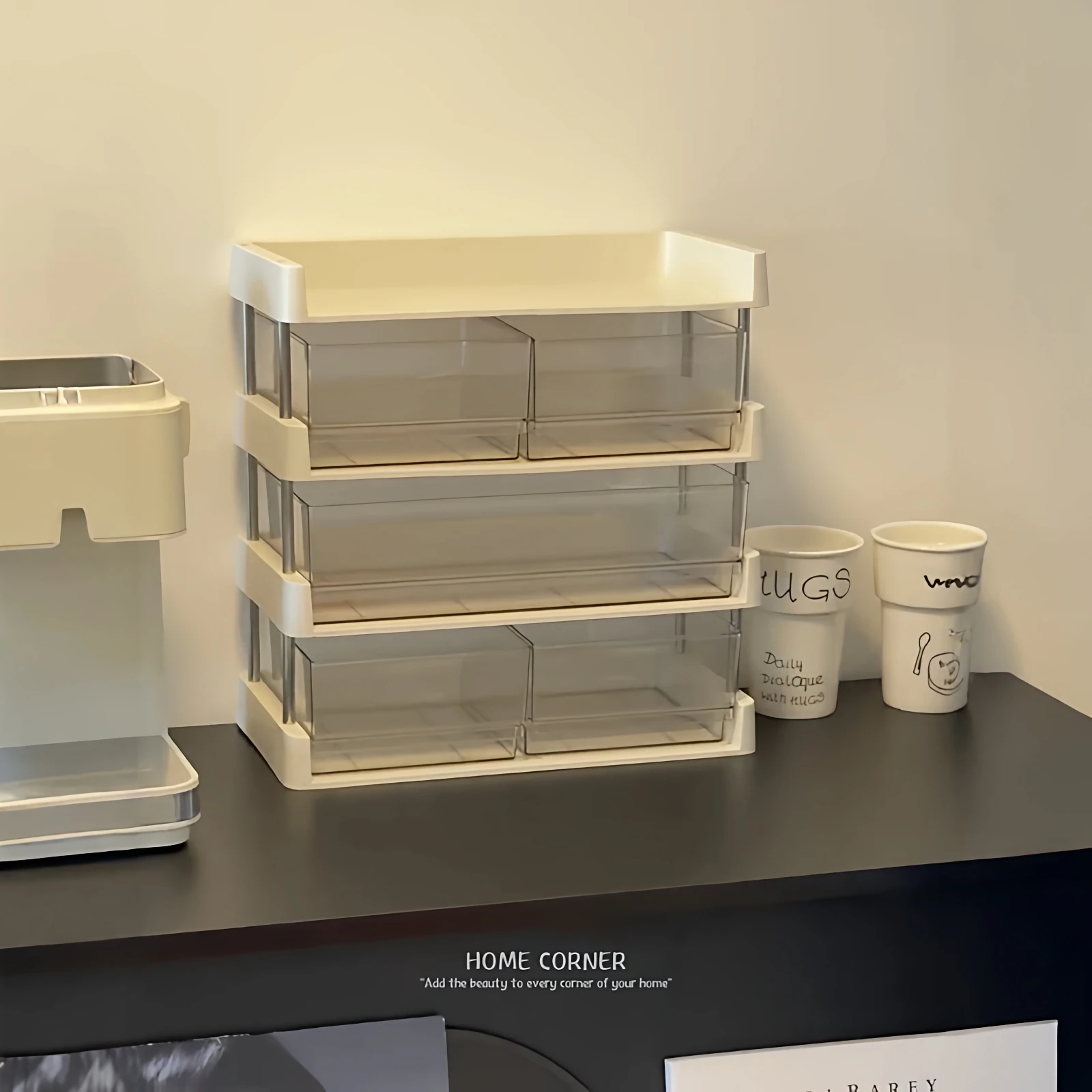 

Cr Sle Multi-Layered Coffee Capsule Tea Storage Ra Office Break Room Creative Tea Bag Organizer Holder elf