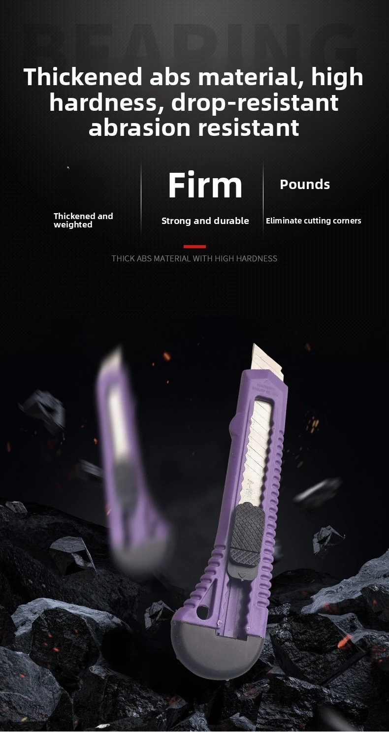 سكينة احترافية، قاطعة ورق حادة محمولة، مستلزمات مكتب الطلاب، مقبض غير قابل للانزلاق، توصيل سريع قابل للفصل #3