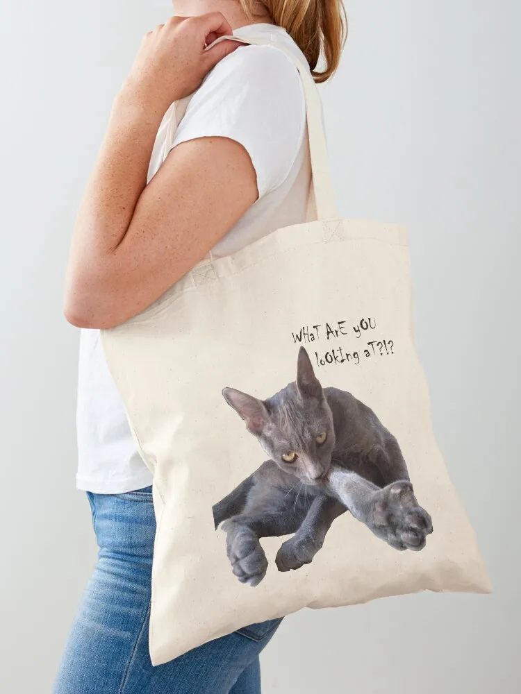 

TeamBob says WHaT ArE yOU loOkIng aT! Tote Bag tote bag men's Women's tote bag Fabric shopping bags foldable