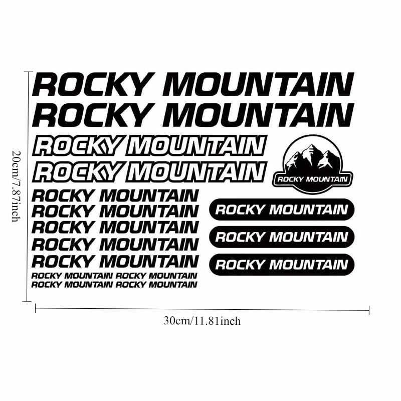 17PCS Creative Bike Mountain Bike Motorcycle Sticker Set Waterproof UV Resistant Vinyl Decal No Residue Frame Riding