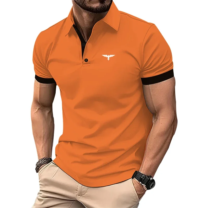 Men Fashion Slim Fit Polo Shirt Summer Short Sleeve Polo Sport Lapel Polo Shirt Casual Men Polo Men Clothes Tops Polo Shirt