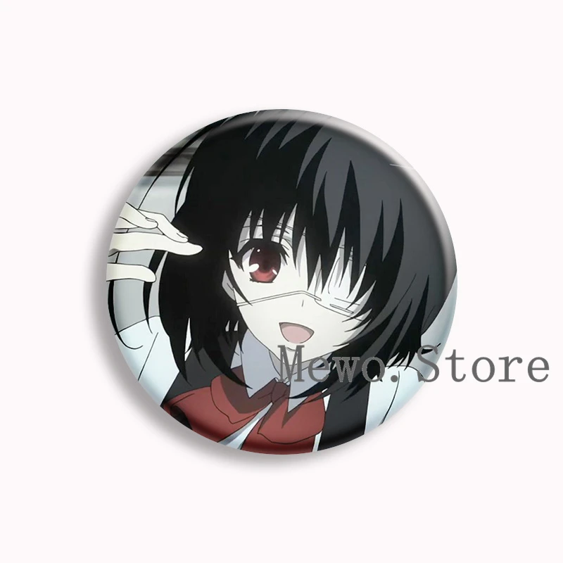 Another Misaki Mei Kouichi Soft Button Pin Classic Anime Brooches Badge Bag Decor Accessories Fans Collect Friends Gifts