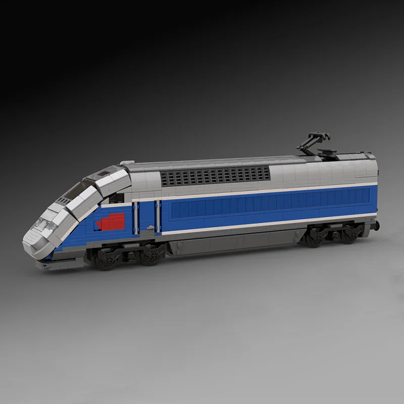 City Service Car Model MOC Building Bricks French High-Speed Trains Modular Technology Gifts Holiday Assemble Children Toys Suit
