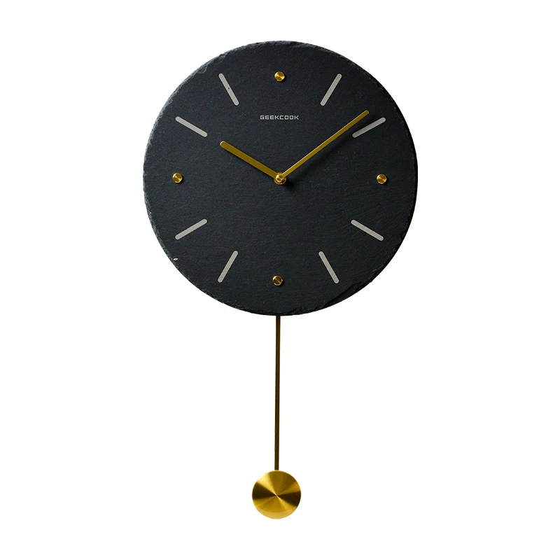 The product can be customized.Clock wall without punchingScandinavian modern minimalist TV background wall clock ins