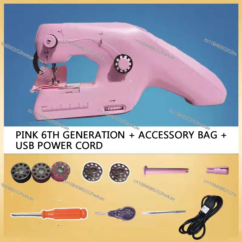 2025 ZDML-6 Sewing Machine Household Mini Handheld Machine Portable Electric Double Thread Sewing Machine