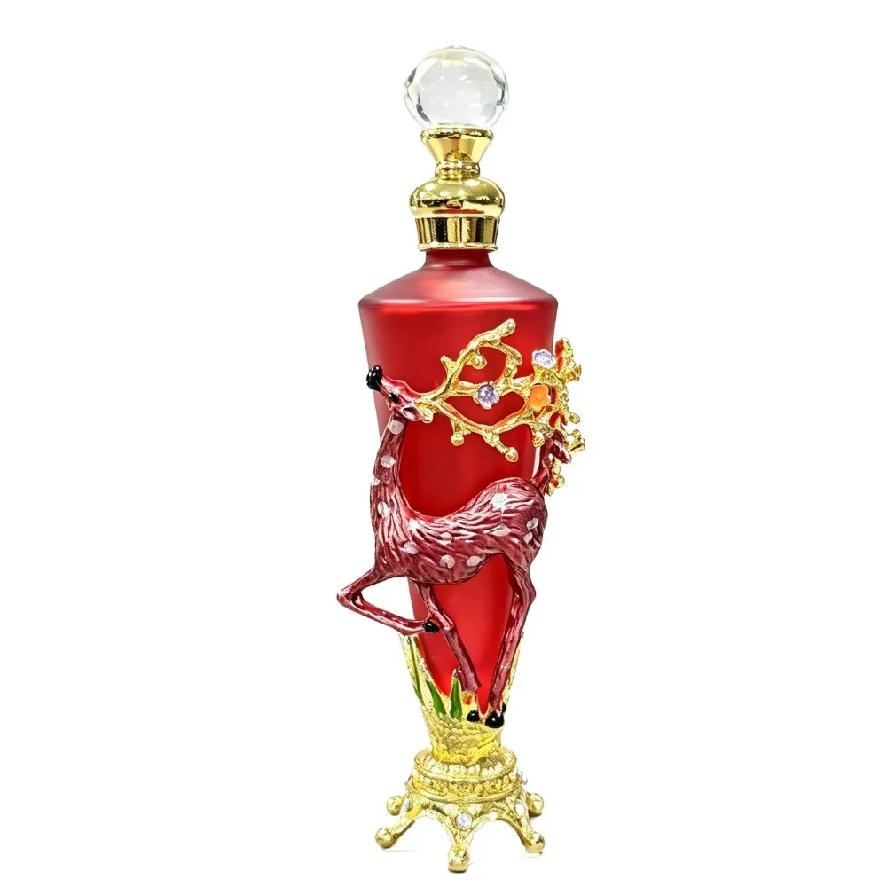 15ML/25ML Essential Oil Dropper Bottle Dubai Style 3D Peacock Travel Cosmetic Containers Exquisite Luxury Dispenser Handicraft