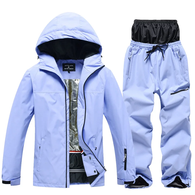 Traje de esquí de invierno Unisex, traje de nieve térmico impermeable a prueba de viento, traje de esquí de montaña con chaqueta y pantalones, conjunto para snowboard