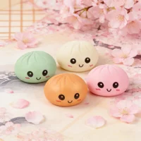 Simulation Dumpling Squishy Rebound Soft Squeeze Stress Ball With Bamboo Steamer Box Anti-Stress Toy Sensory For Creative Gift 2
