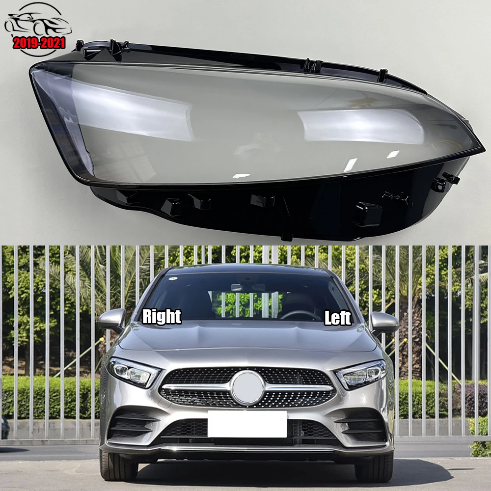 

For Mercedes-Benz A-Class W177 A180 A200L 2019-2021 Transparent Lampshade Lamp Shade Front Headlight Shell Headlamp Cover