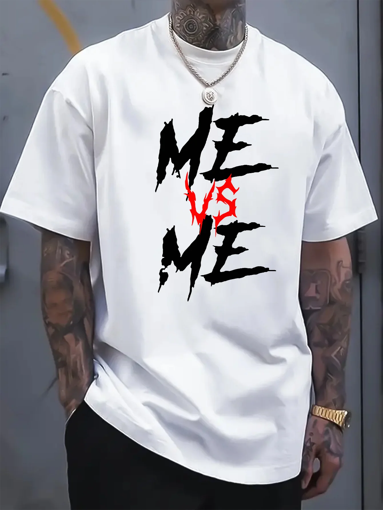 

Extra Large Printed T-Shirt, Men`S T-Shirt, Summer Casual Short Sleeved T-Shirt, Plus Size