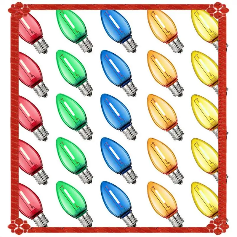 Consegna in 24 ore Mini lampadina a LED multicolore 25 pezzi Decorazioni per feste in plastica infrangibile per candele da giardino sul tetto delle vacanze