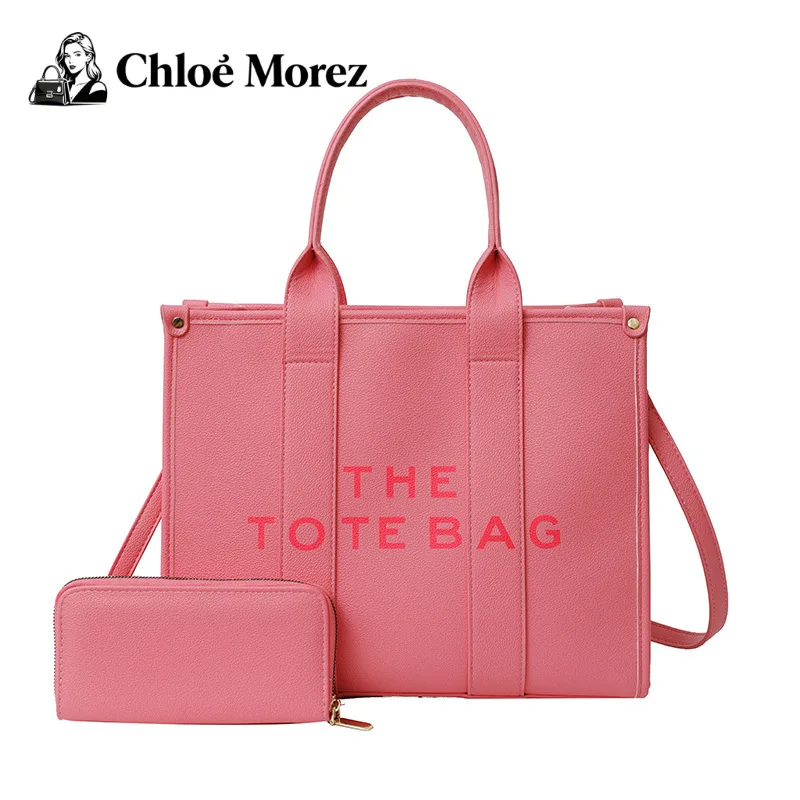 

Large Capacity Tote Bag with Fashionable Letters Simple Hand-held Design Women Casual Versatile Shoulder Bag