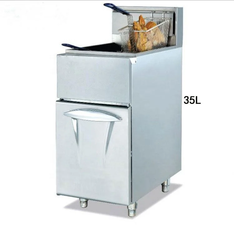 commercial fryers chips frying machine Kitchen equipment 3 tubes deep fryer Industry gas fryers