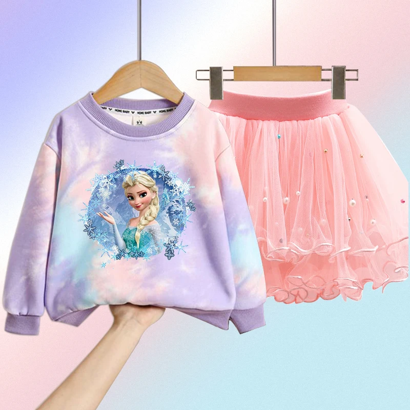アナと雪の女王 ボトムスシャツ 長袖ドレス チュチュスカート スーツ衣装 チュールドレス 誕生日パーティー衣装 子供トップス 秋服