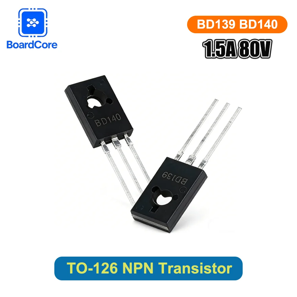 50pcs BD139 BD140 Transistor Matched Pair （25PCS Each） TO-126 Audio Amplifier NPN PNP Power Transistor