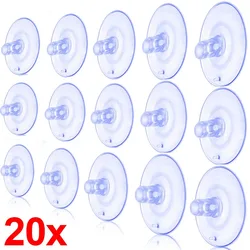 Crochets de fenêtre en verre polyvalents, PVC transparent, aspiration standard, ventouse de tête de pièce plus lente, porte-serviettes T1 pour la maison, 20 pièces, 1 pièce