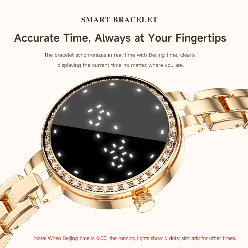 2026 New Fashion Smartwatch Women Heart Rate Blood Oxygen Menstrual Cycle Tracking Waterproof Health Monitoring Smart Bracelet