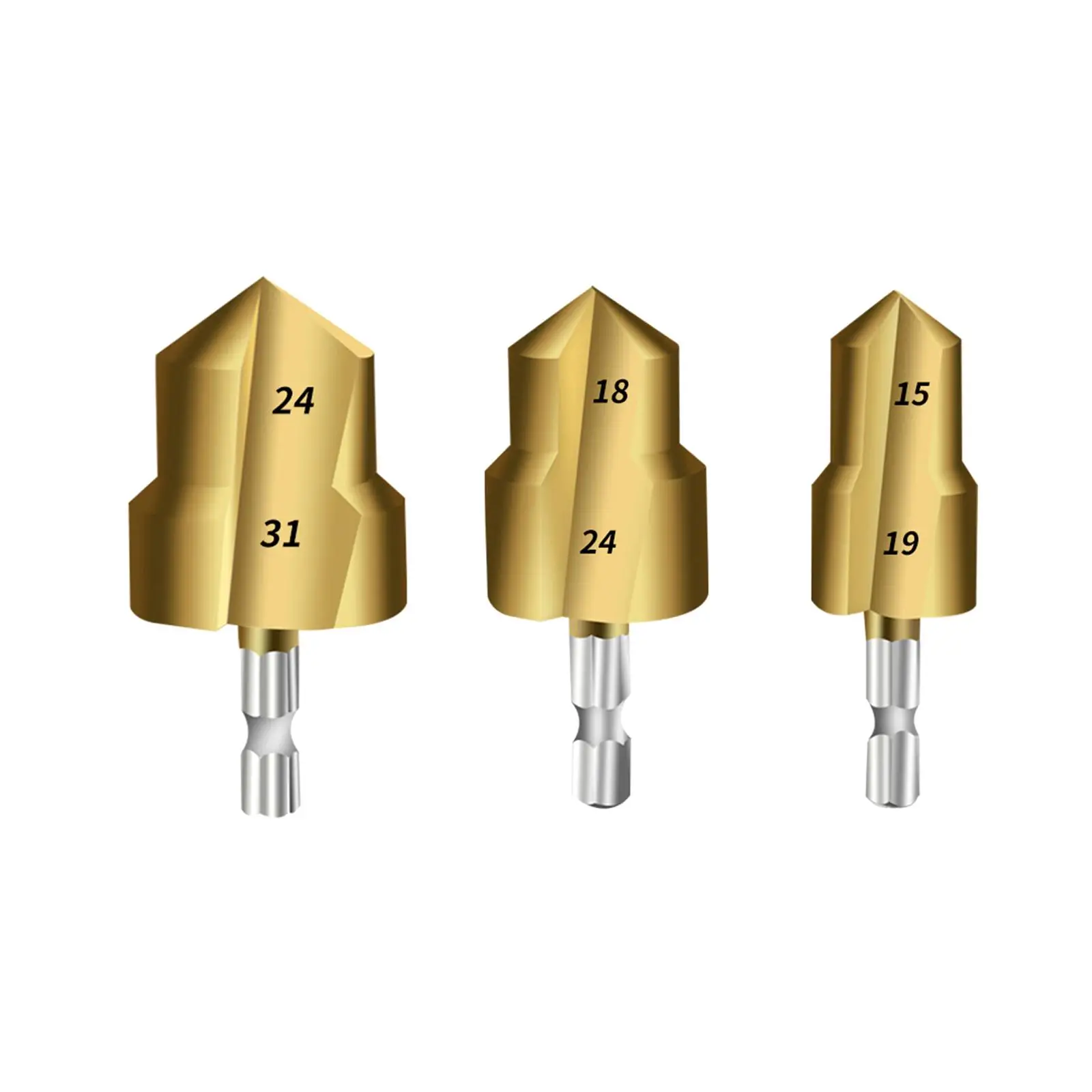 Heavy Duty Metal Countersink Drill Bit for PPR Pipe Shaving 6.35mm Hex Shank Compatible with Power Drills