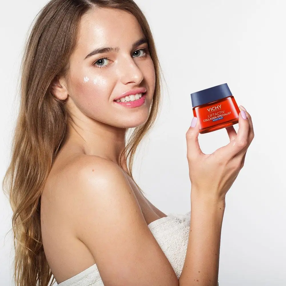 كريم فيشي 50 مل للوجه - حمض الكولاجين والهيالورونيك، مهدئ للترطيب، تفتيح البشرة المرنة (استخدام ليلاً/ليلاً) #3