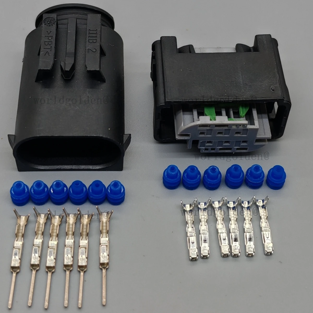6Pin Waterproof Terminal Set 2-967616-1 1-967587-3 for Universal Vehicles Headlight Harness Repair car connector