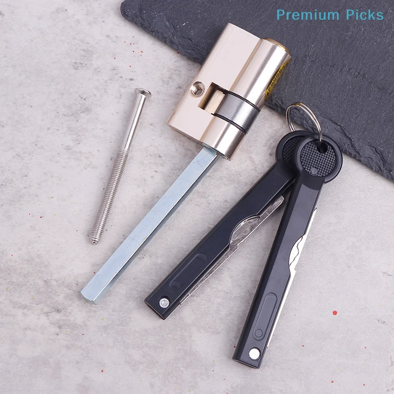 portableCopper Automatic Fingerprint Lock Cylinder With Tail C-Class Core Anti-theft Door Emergency Lock Core