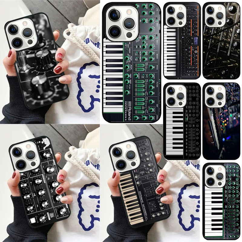 Synth Synthesizer Pattern phone Case Cover For iPhone 16 15 14 Plus X XR XS for apple 16 11 12 13 mini Pro Max coque