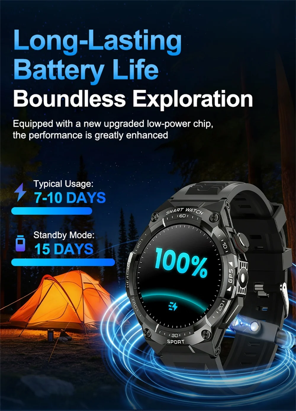 Fitness Smartwatch with GPS, AMOLED Display, Compass and Bluetooth Calling description 12