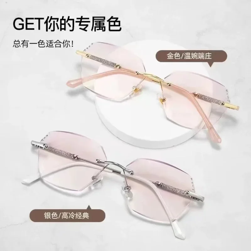 แว่นตาวินเทจกรอบสี่เหลี่ยม kacamata baca ไล่ระดับสีสุดหรูใหม่แว่นตามีใบสั่งแพทย์สำหรับผู้ชายผู้หญิง