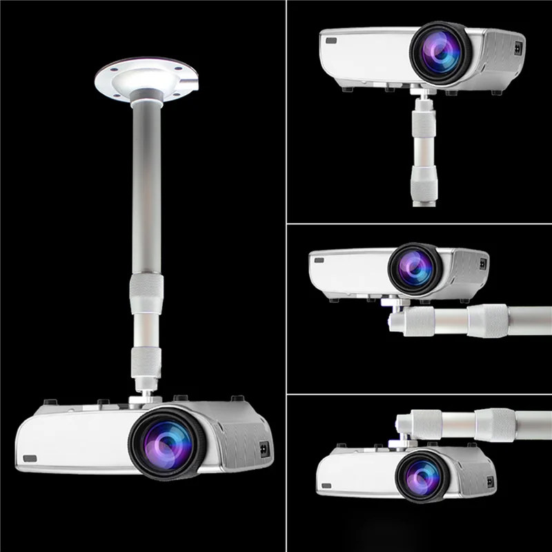 

2X кронштейн для проектора 30-60 см, вращающаяся опора, потолочная настенная вешалка, держатель, алюминиевое крепление для камеры/проектора-Y47A