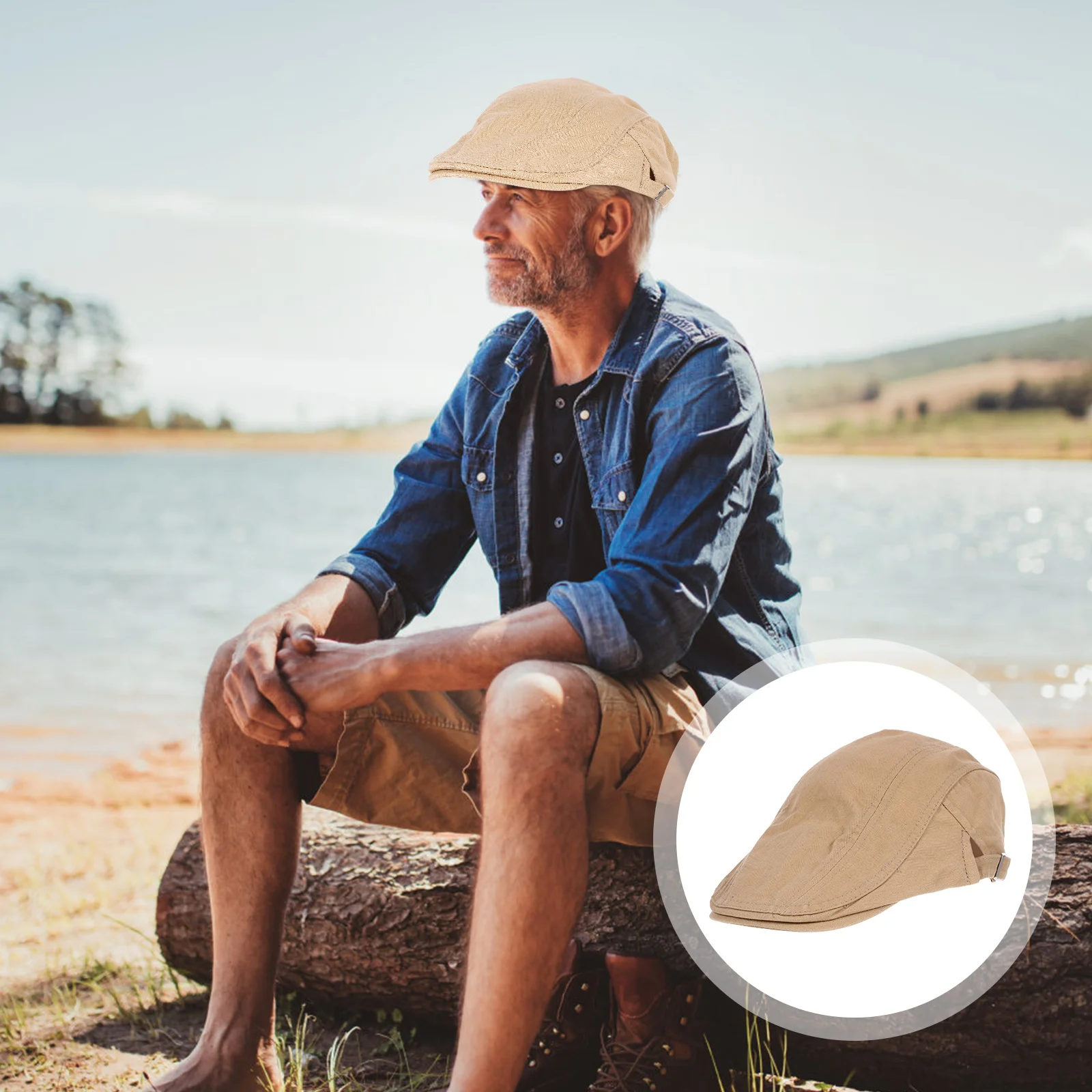 

Newsboy Cap for Men Cotton Blend Comfortable Classic Design Versatile Wear for Daily Outings Driving Travel and Outdoor Use